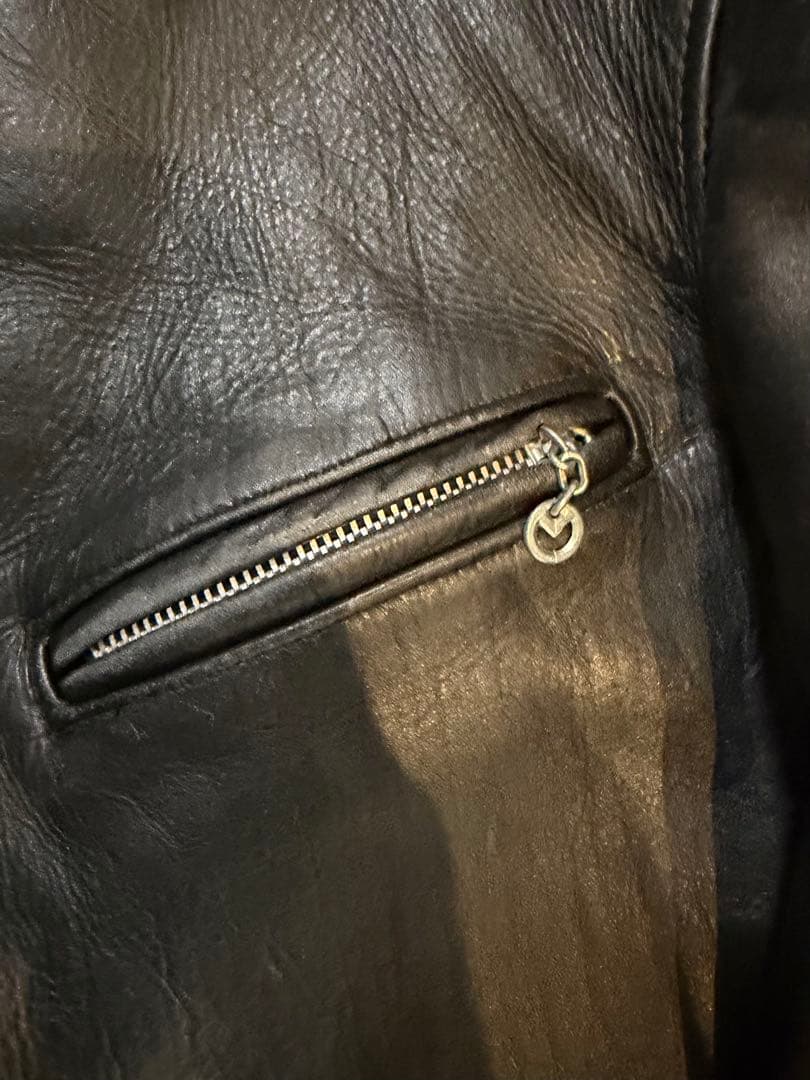 ショット 70年代 牛タグ レザージャケット シングルライダース 70s