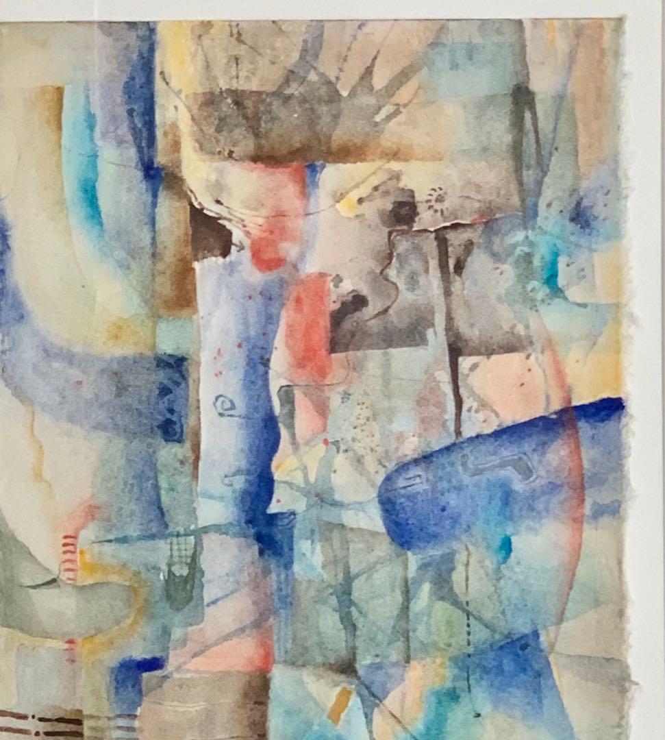 【RIO UMEZAWAの2号サイズ抽象画】1995年頃の初期作品【美品、レア】