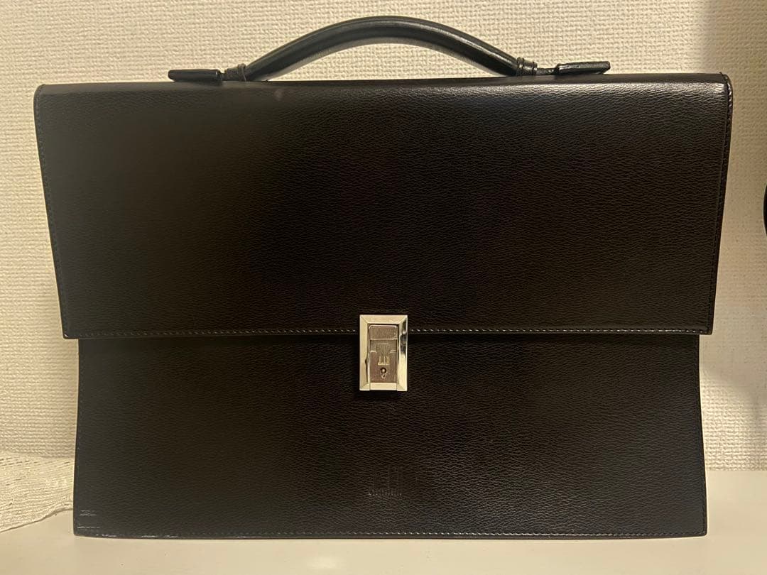DUNHILL ダークブラウン　レザービジネスバッグ ブリーフケース