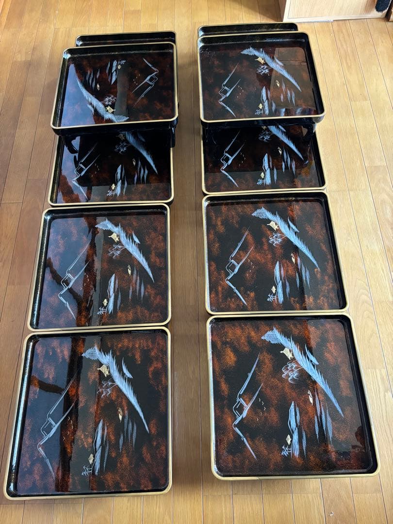 漆器 膳 10客セット 和風デザイン