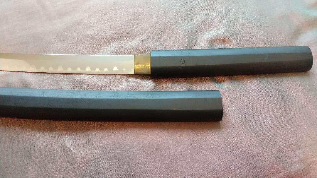 【互の目刃紋】模造刀 舞踊 大刀 模擬刀 拵え 黒木鞘 刀 刀剣 日本刀