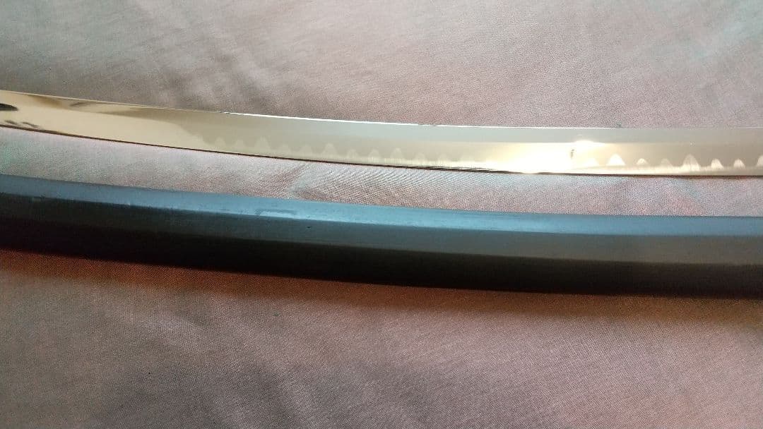 【互の目刃紋】模造刀 舞踊 大刀 模擬刀 拵え 黒木鞘 刀 刀剣 日本刀