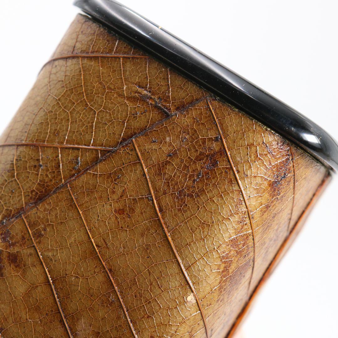 筑城筑良作 木の葉四方 薄茶器 茶道具 共箱　V926