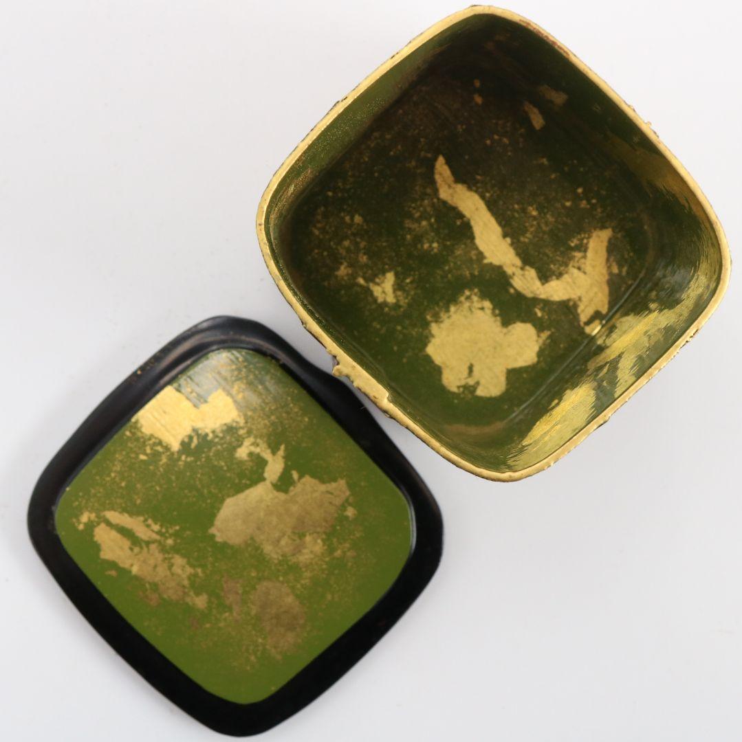 筑城筑良作 木の葉四方 薄茶器 茶道具 共箱　V926