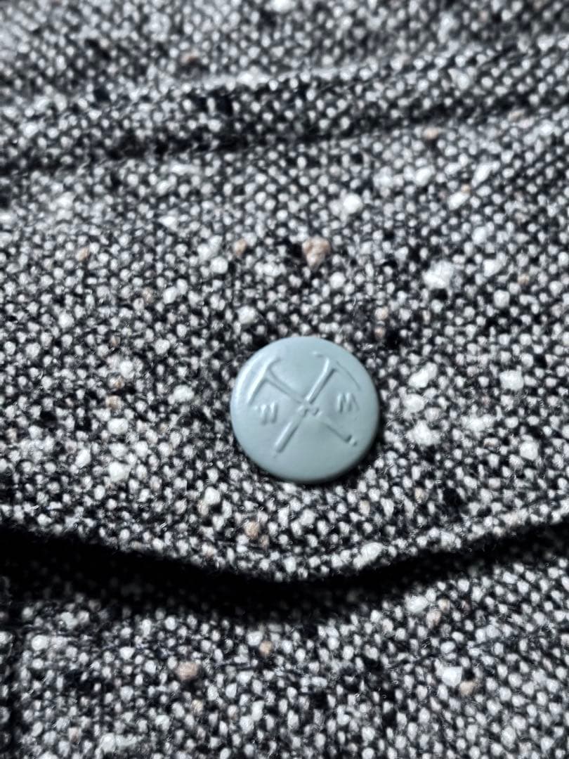 ホワイトマウンテニアリング　ホームスパン　ツイード　キルティングベスト WZIP