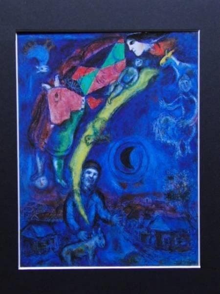 Marc Chagall、La Lune noire、超希少画集より、新品額装付