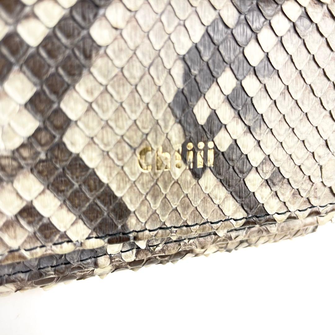 b*t様 ch!iii マイクロ ウォレット パイソン 財布 三つ折り財布 割引