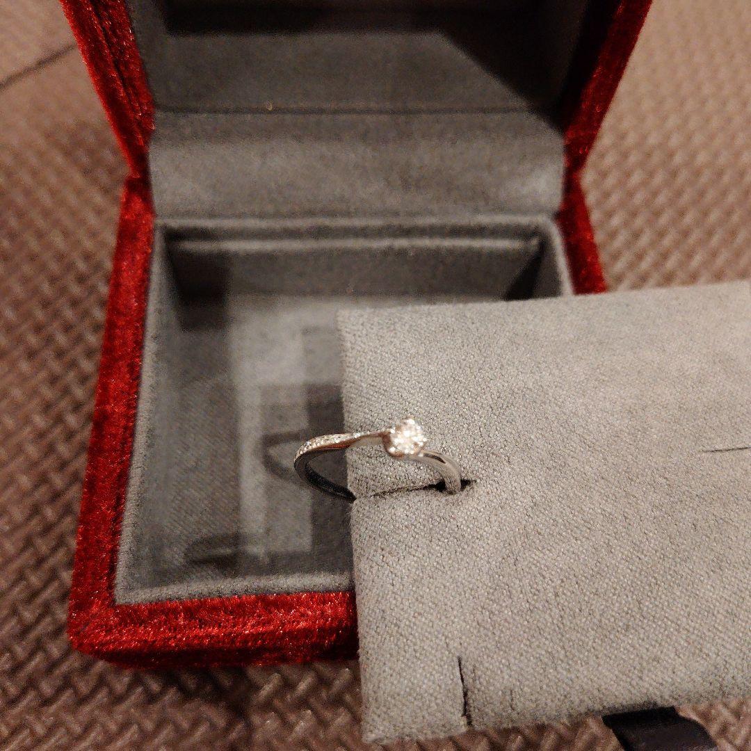 いちごさま専用４℃ プラチナ 1粒 ダイヤモンド リング 7.5号 0.156