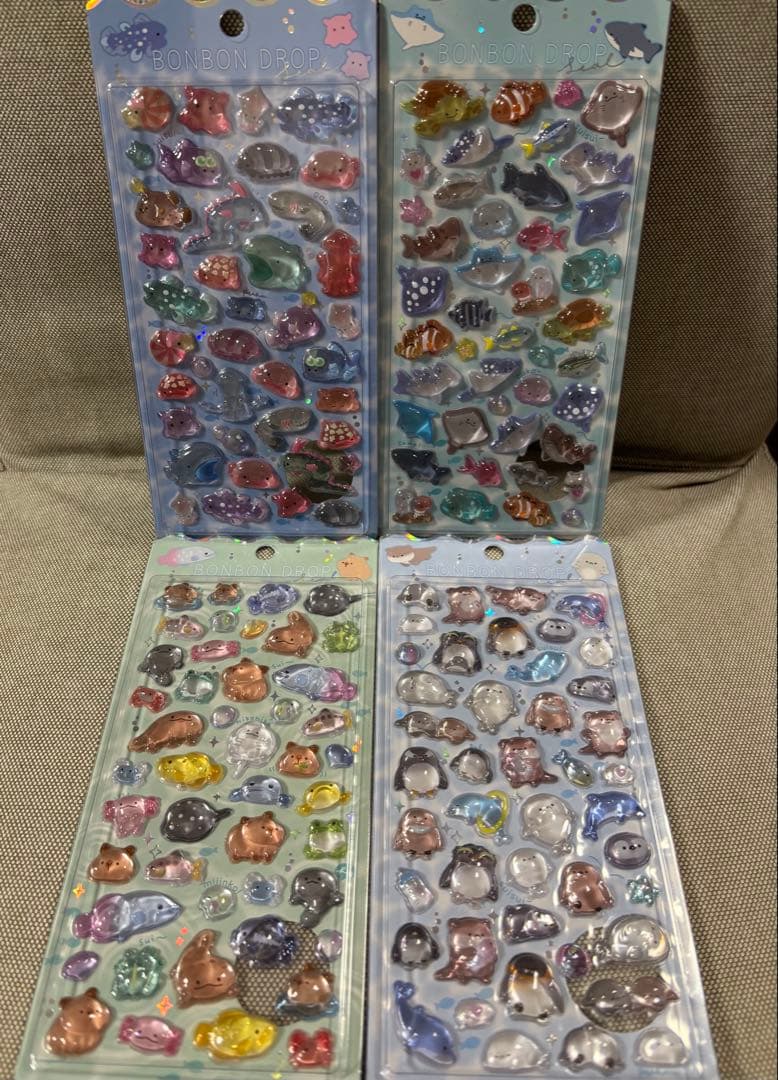 水族館限定　クーリア正規品 ボンボンドロップシール　４枚セット