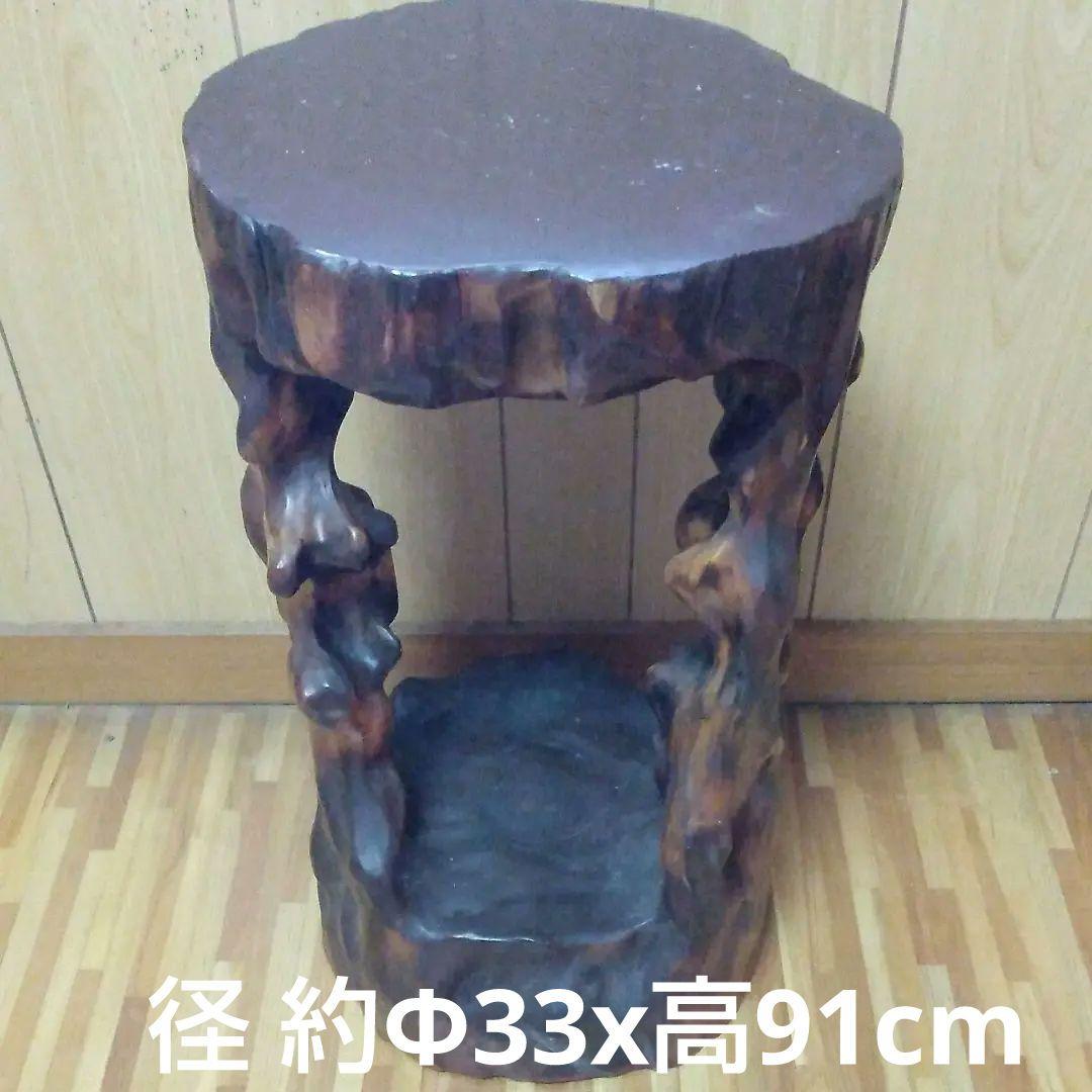 アンティーク テーブル 置き台 置物 木彫り