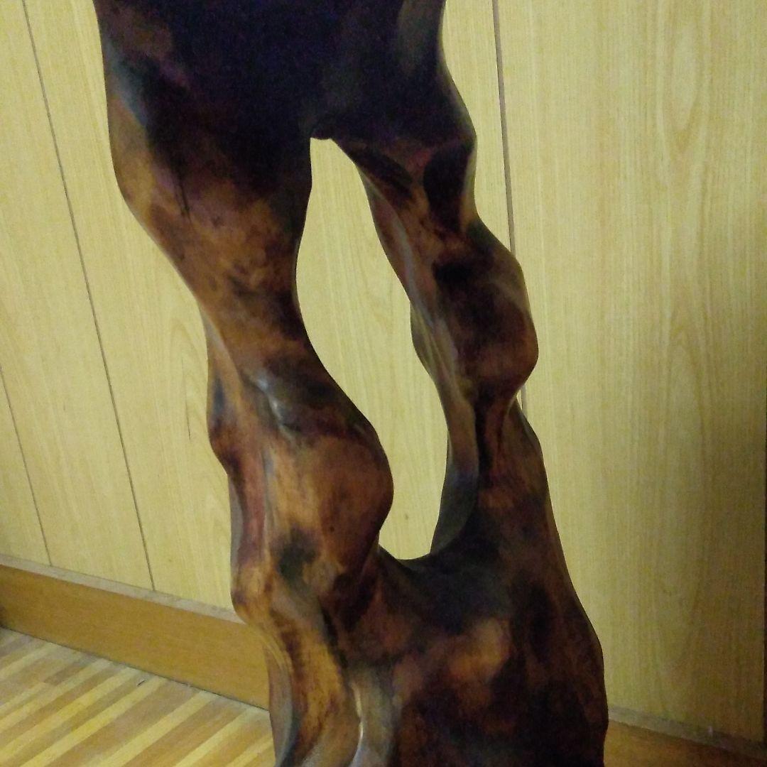 アンティーク テーブル 置き台 置物 木彫り