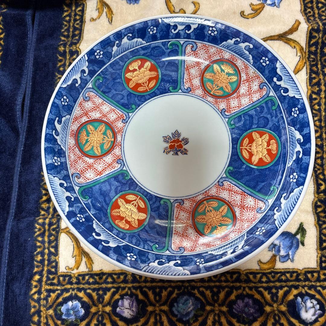 古伊万里　祥峰作　金彩　盛り皿 3枚セット