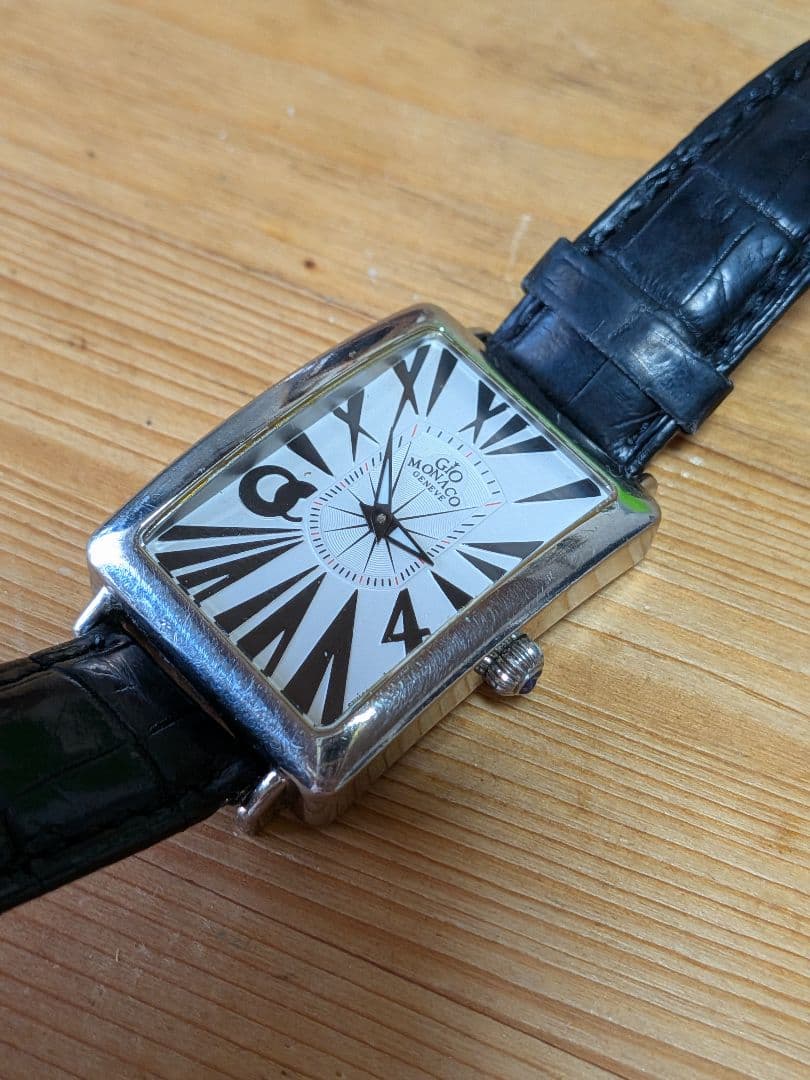 GIO MONACO ジオモナコ クォーツ腕時計 シルバー/ブラック ジャンク