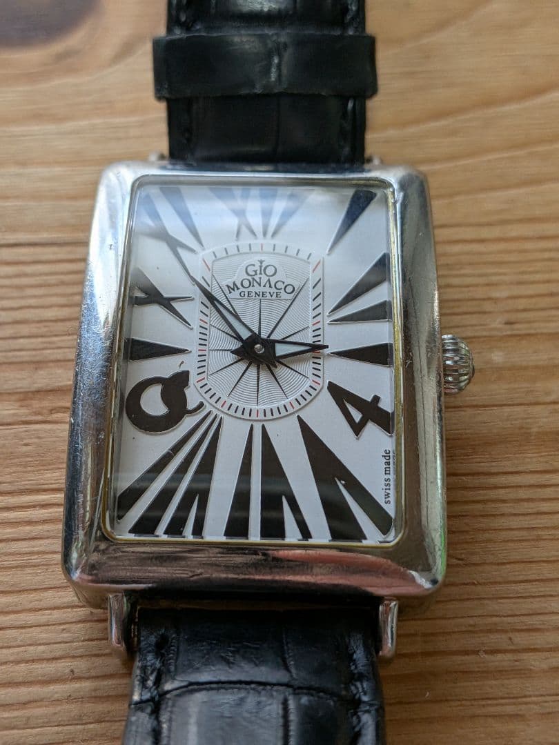 GIO MONACO ジオモナコ クォーツ腕時計 シルバー/ブラック ジャンク