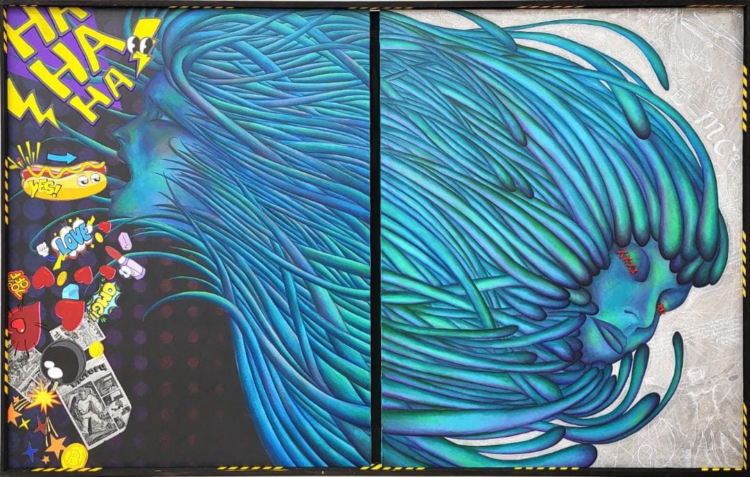 奇天烈Ⅱ / モダン画 キャンバス 117×91㎝ F50 原画のみ 現代アート