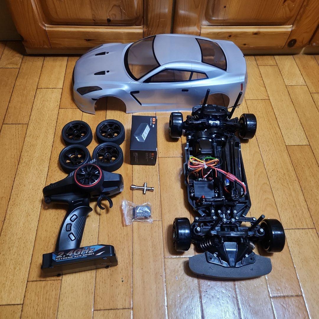 タミヤ ドリフト ラジコン フルセット　TT02　　銀色　35 ボディ　tt01