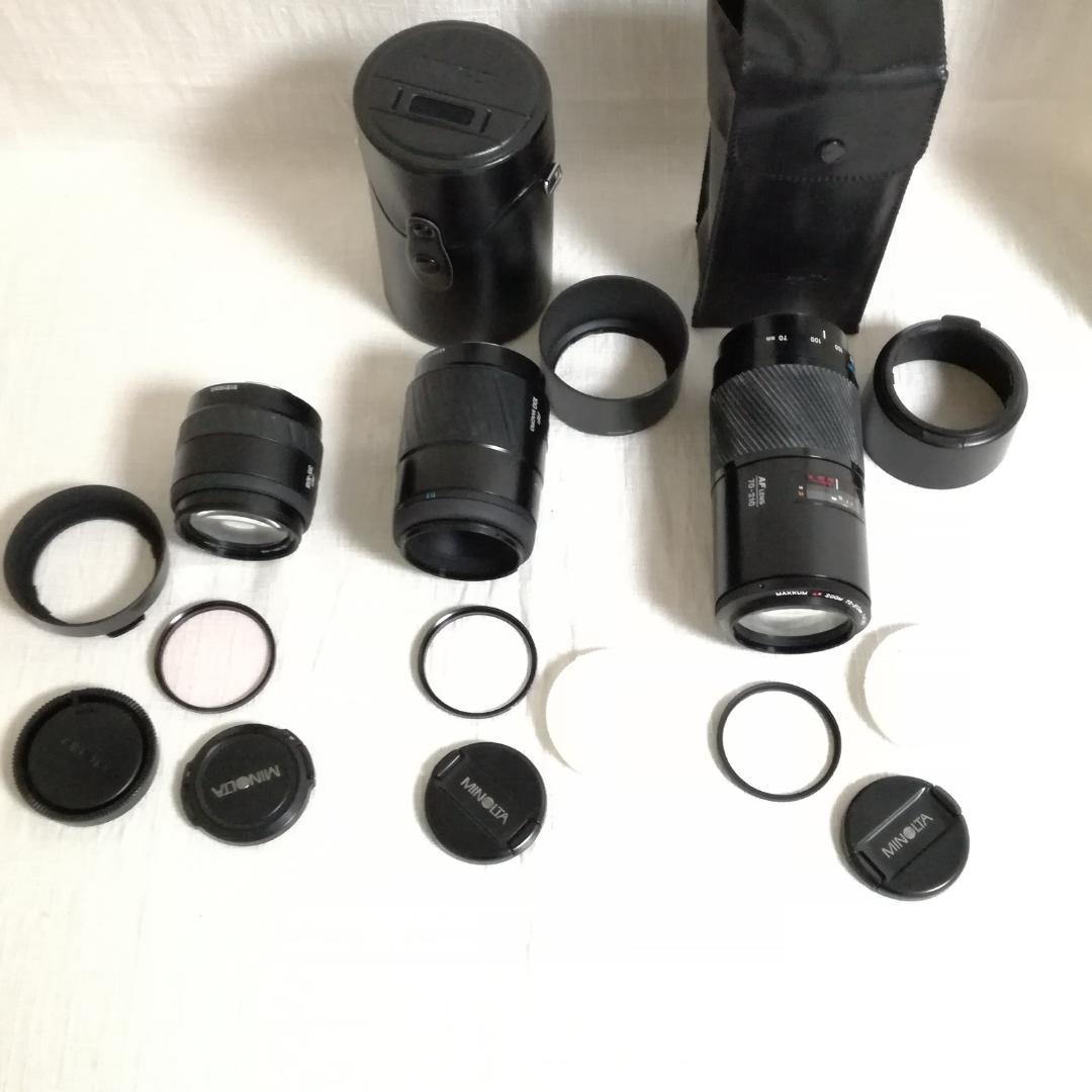 ミノルタ　minolta α9xi　3レンズ　フラッシュ　一眼レフセット