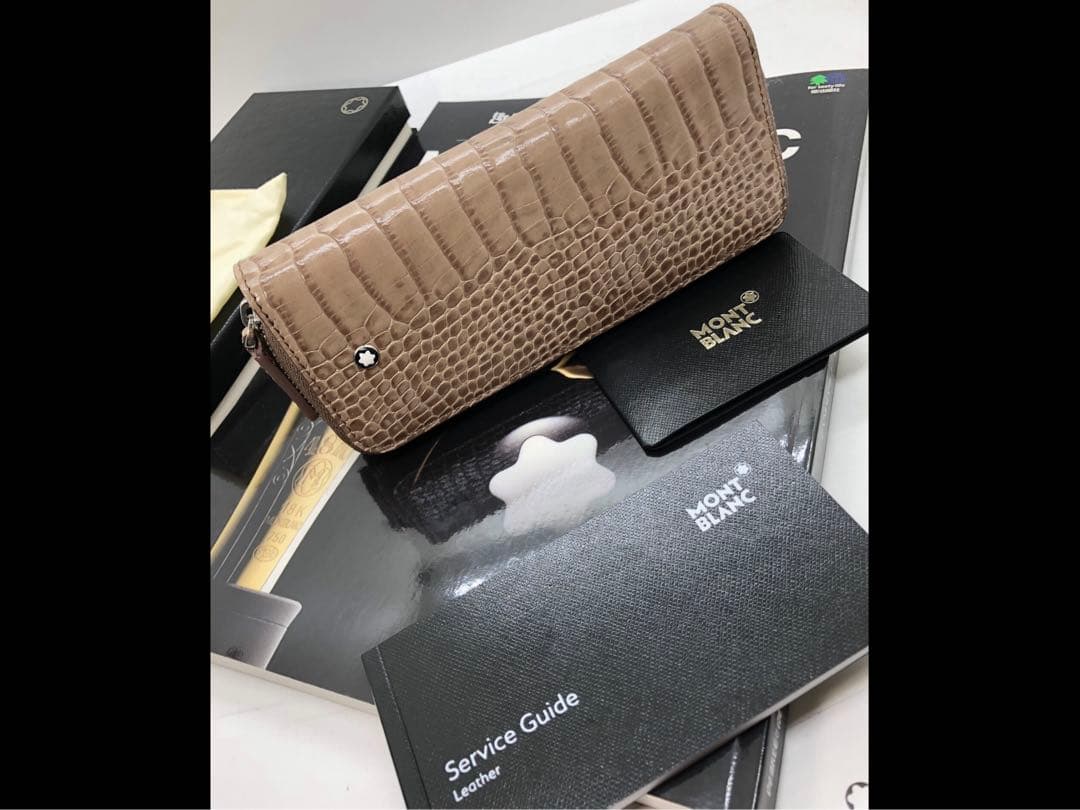 ⭐️モンブラン⭐️売切れの高品質アリゲーターデザイン・マイスター本革製ペンポーチ⭐️