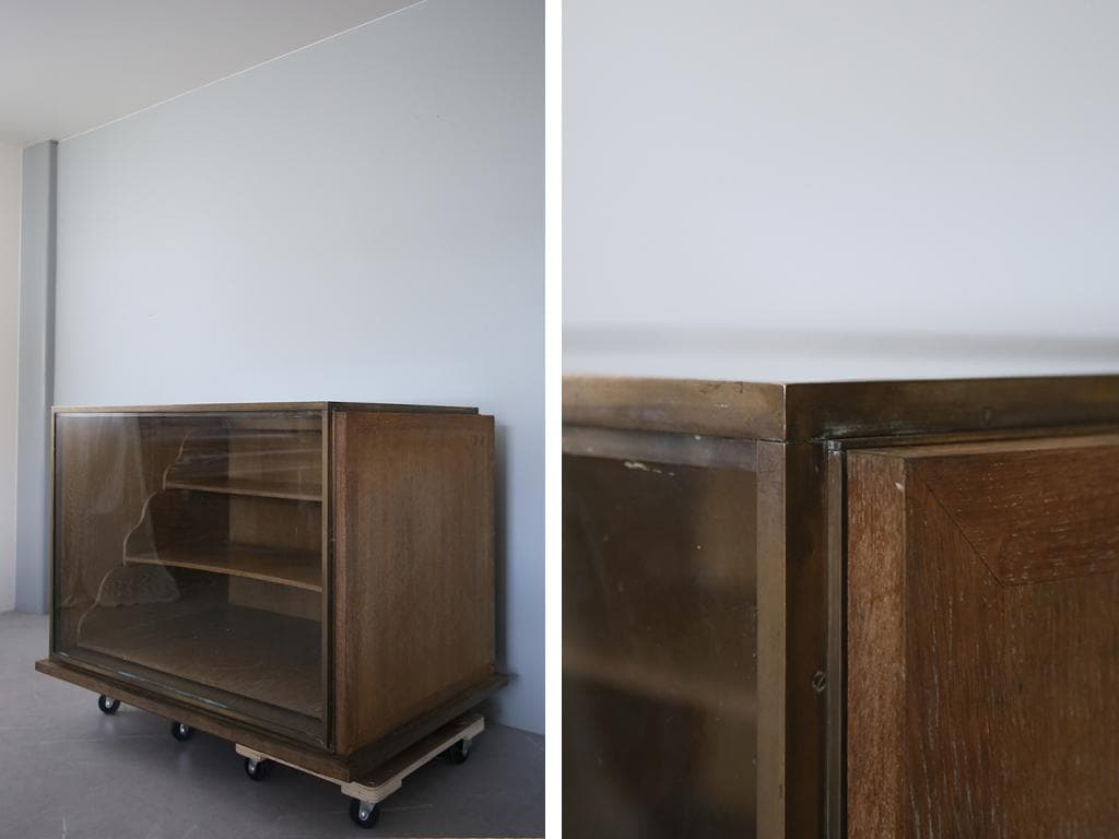 英国アンティークショップディスプレイキャビネット/カウンターテーブル(71-67