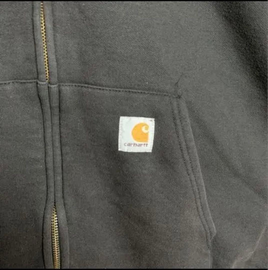 Carhartt ブラック ジップアップパーカー L