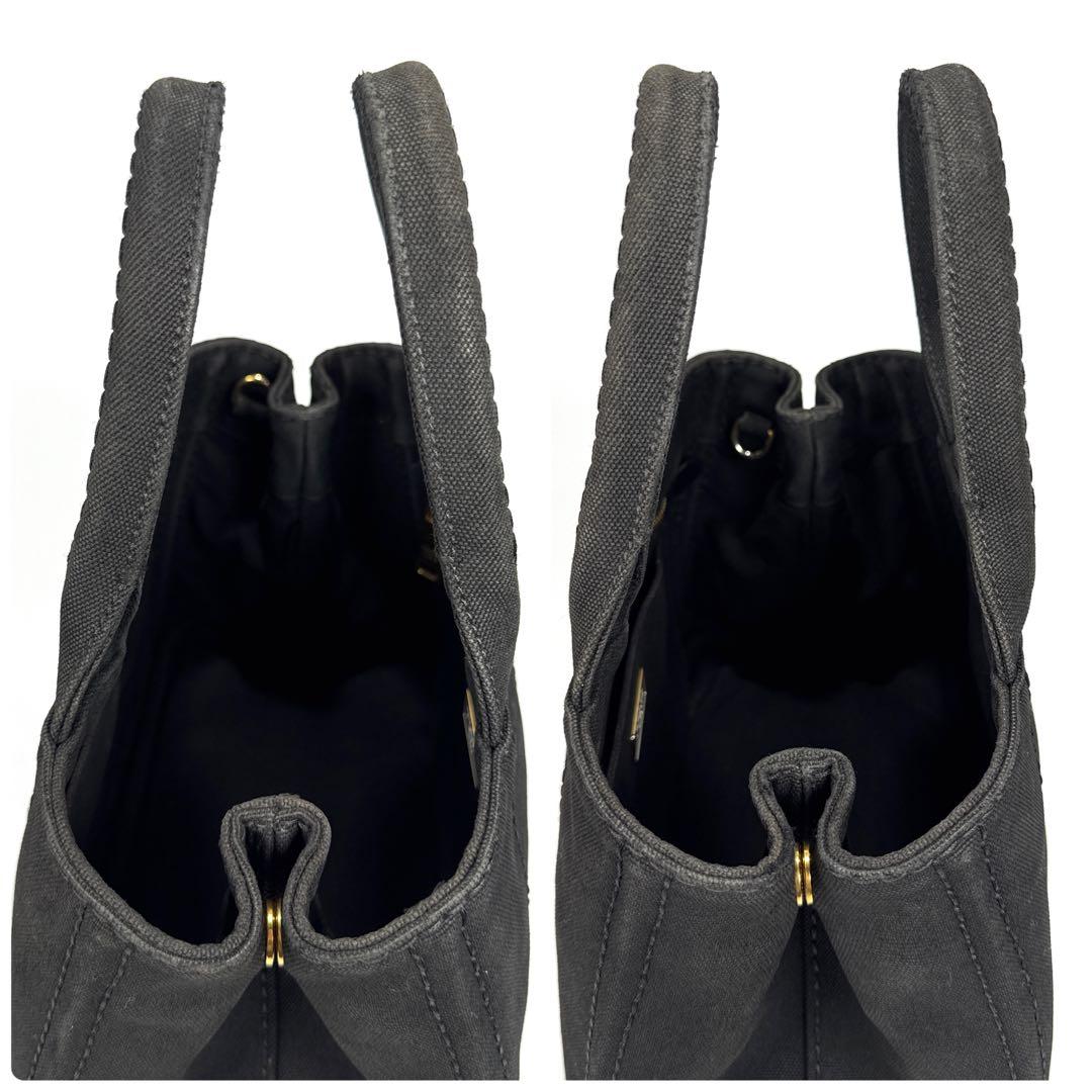 PRADA カナパ S 2way ショルダー付 黒 ハンドバッグ