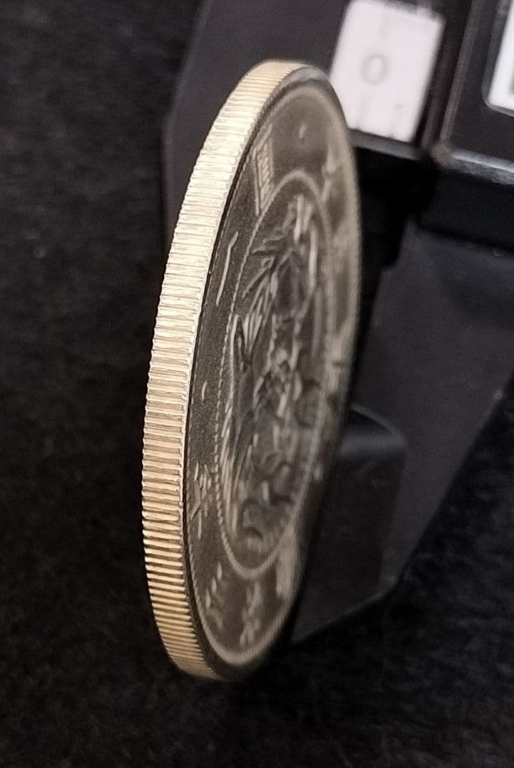 ひ*ん様 旧一円銀貨明治3年 目方約27g 銀含有率約90% 一圓銀貨古銭