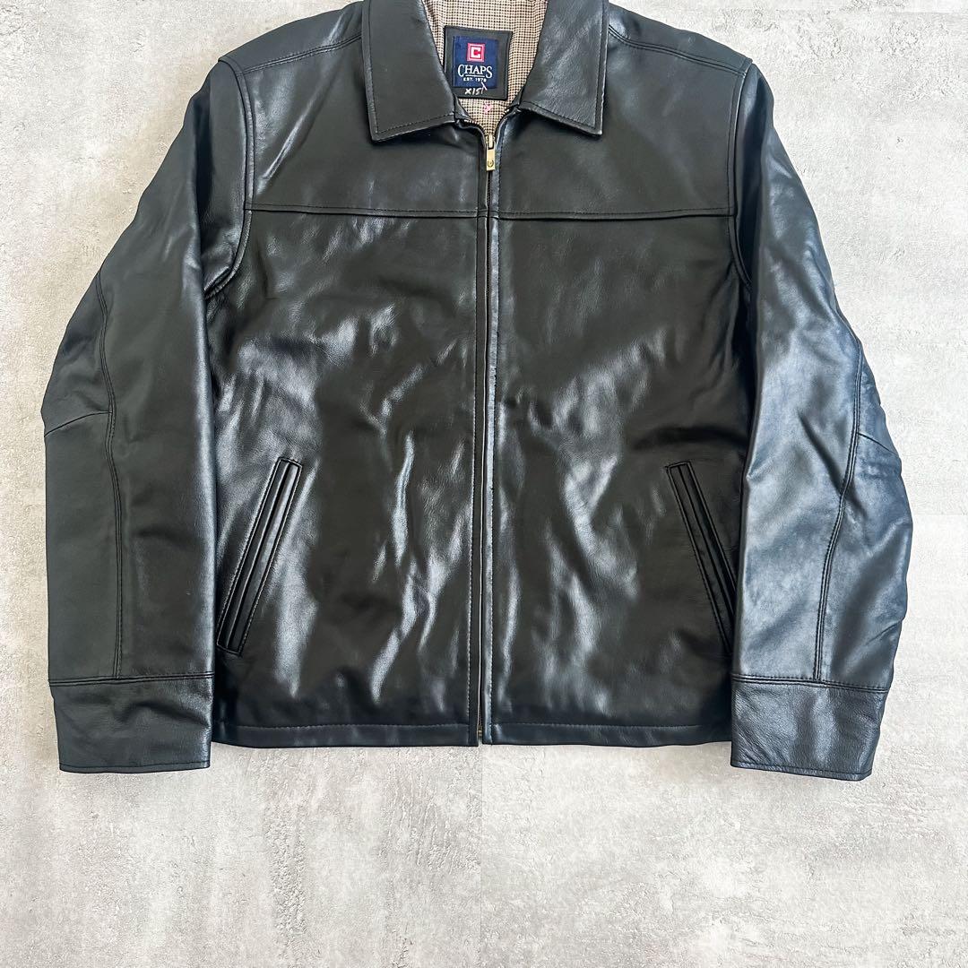 90s~ Ralph Lauren CHAPS ブラック 黒 レザージャケット