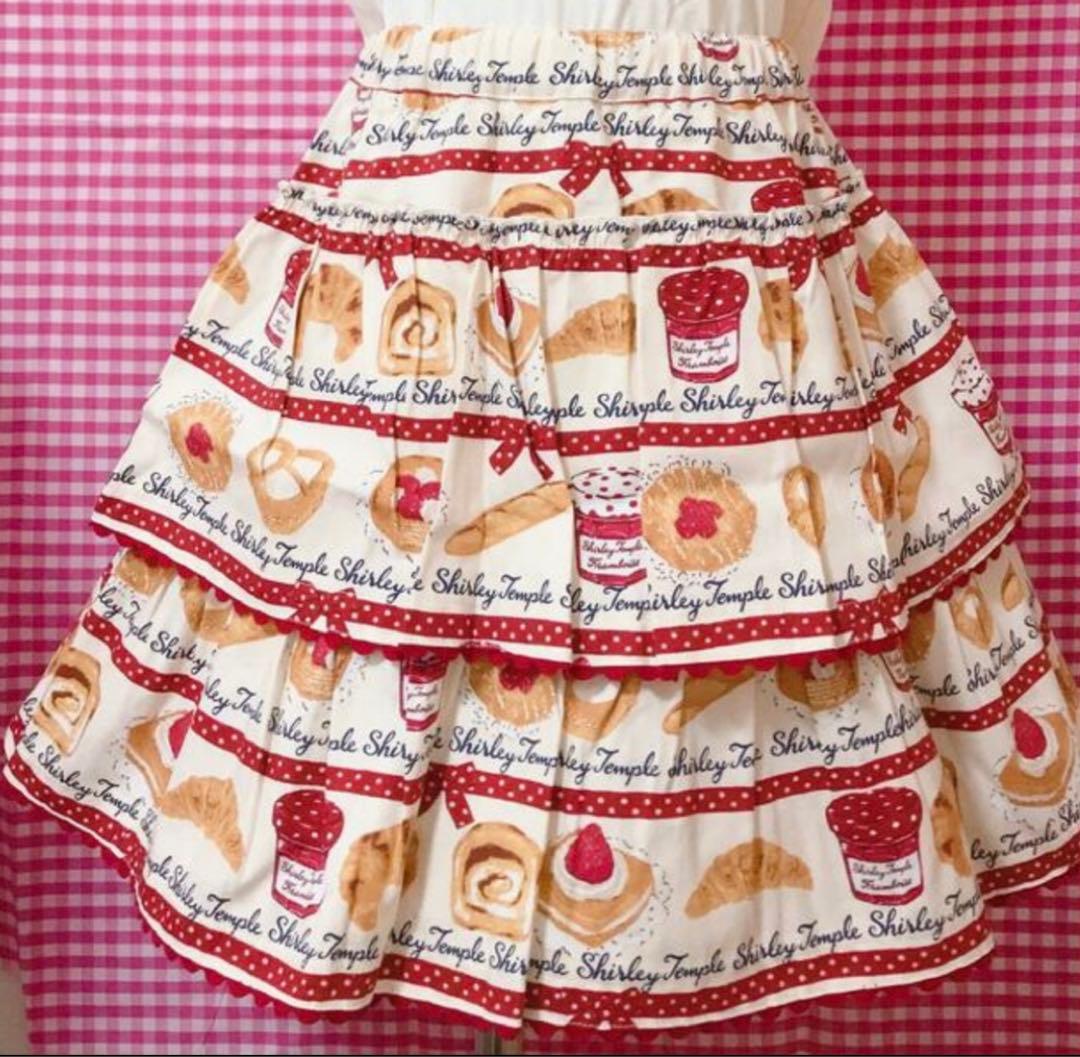 新品　シャーリーテンプル　ベーカリープリントスカート