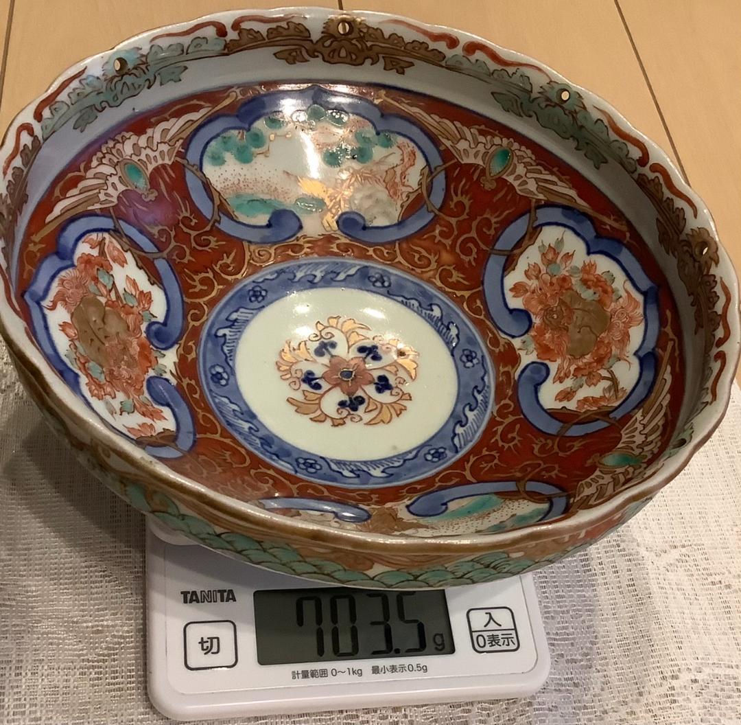 【古伊万里】鉢　金襴手　渦福　アンティーク