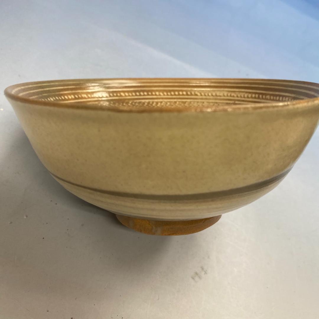 駕洛窯　三島茶碗　共箱付き