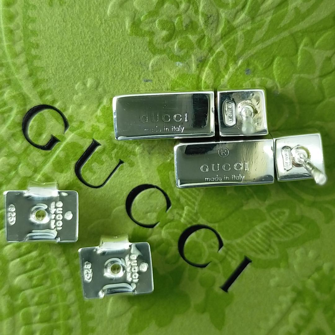 ◇【GUCCI】Gロゴ　ブロック　スクエア　ピアス　1784