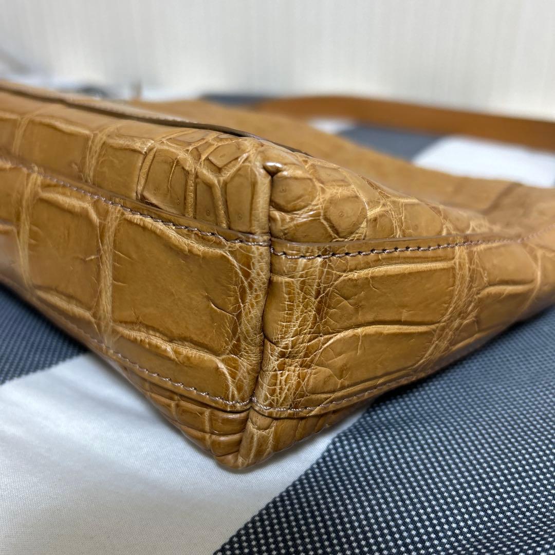 【美品】ボーグラン　JRA認定　クロコダイルレザー　2way ショルダーバッグ