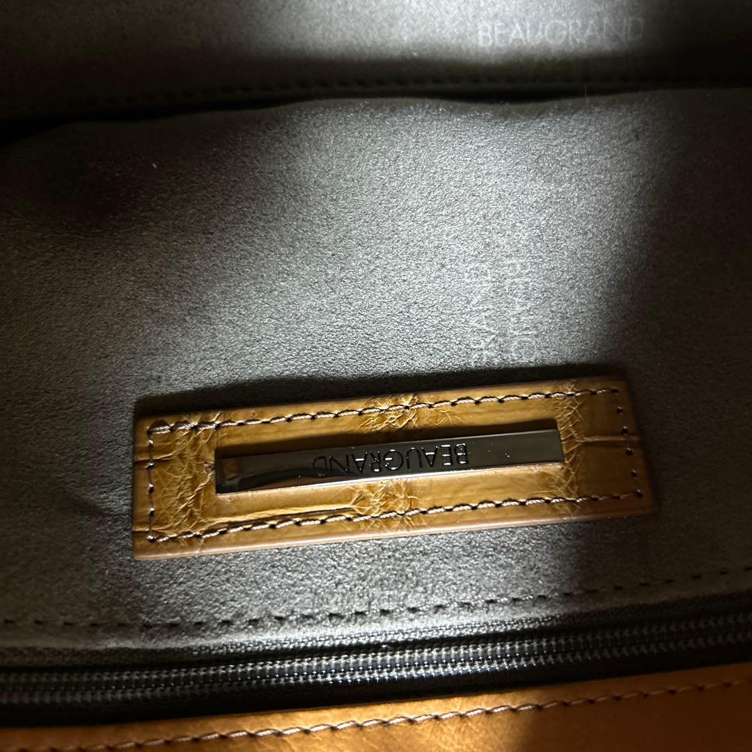 【美品】ボーグラン　JRA認定　クロコダイルレザー　2way ショルダーバッグ