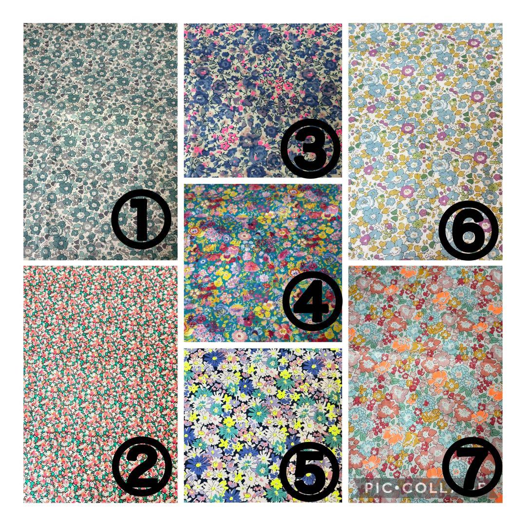 オーダーメイド猫首輪／刺繍名入れ・選べる布柄　リバティ　ファミリアチェック