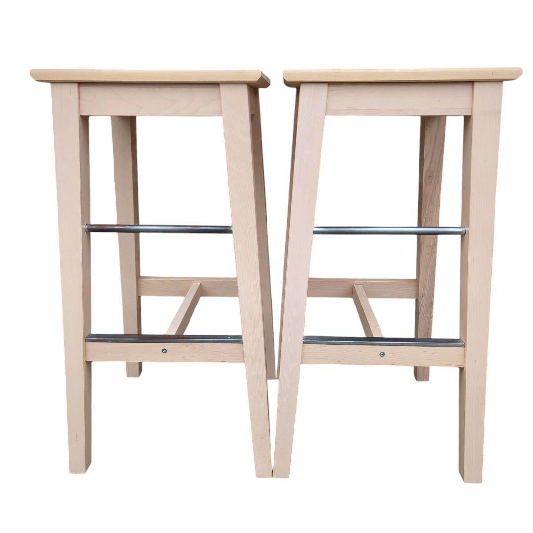 【美品】2脚 IKEA NILSOLLE カウンターチェア バーチ 74 cm