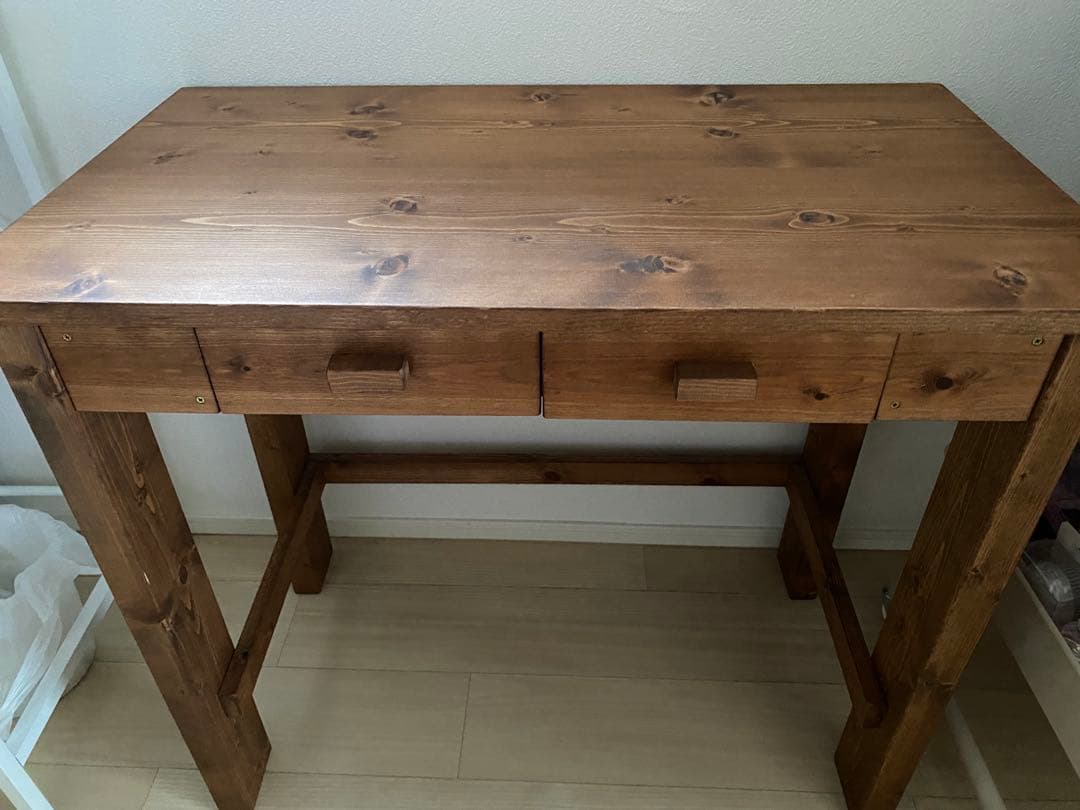 木製ブラウンテーブル＆椅子セット