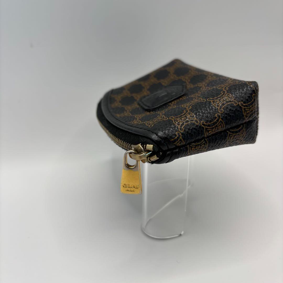 CELINE ケース　マカダム　トリオンフ　ブラック　レザー　黒マカダム