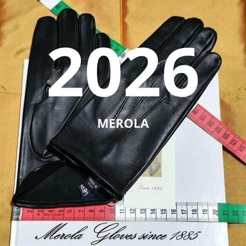 今季 メローラ タッチ対応 ナッパ黒 ライニングなし 革手袋 グローブ