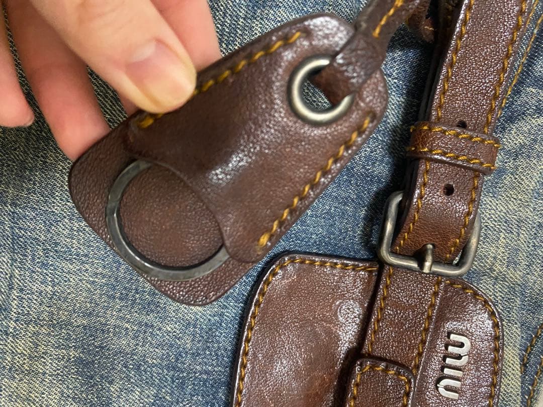 miu miu デニム　ショルダーバッグ