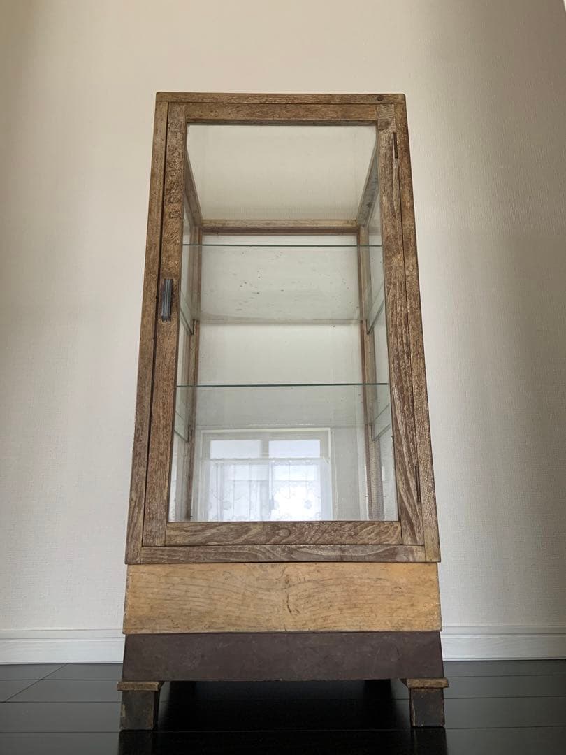 アンティーク　レトロ　ショーケース　古道具　ガラスケース　ディスプレイ