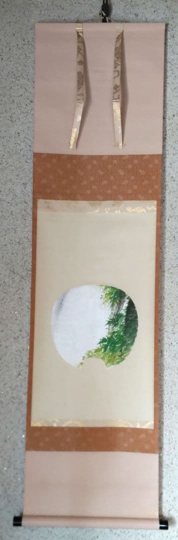 滝の図　扇絵　浅見香城　H90