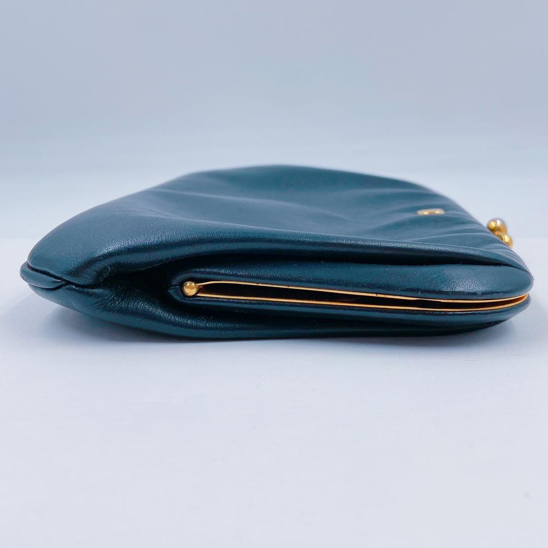 9FM87 CELINE セリーヌ がま口 ショルダーバッグ トリオンフ 黒