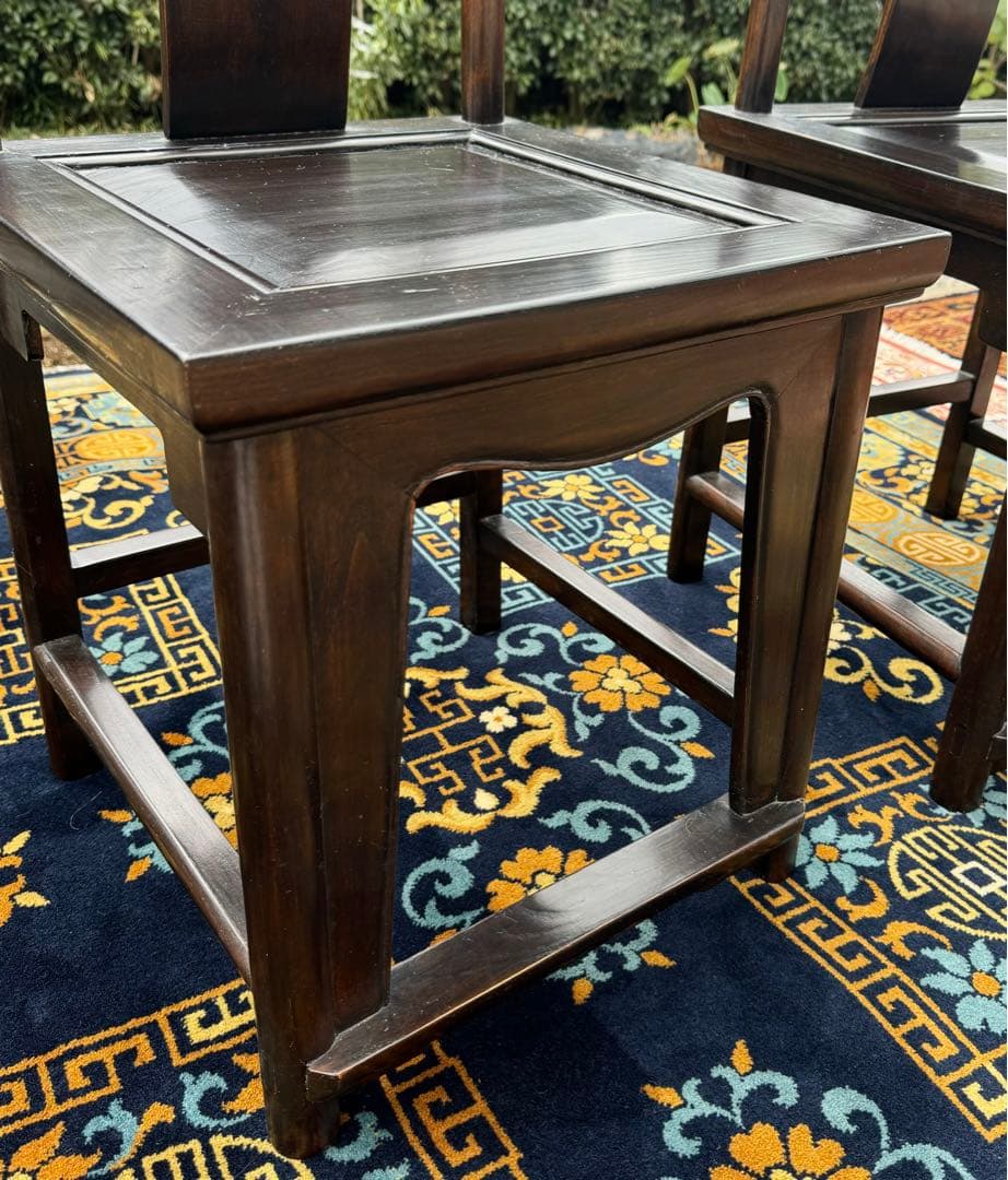 シノワズリ様式 楡材 アームレスチェア 中国家具Mandarin 椅子