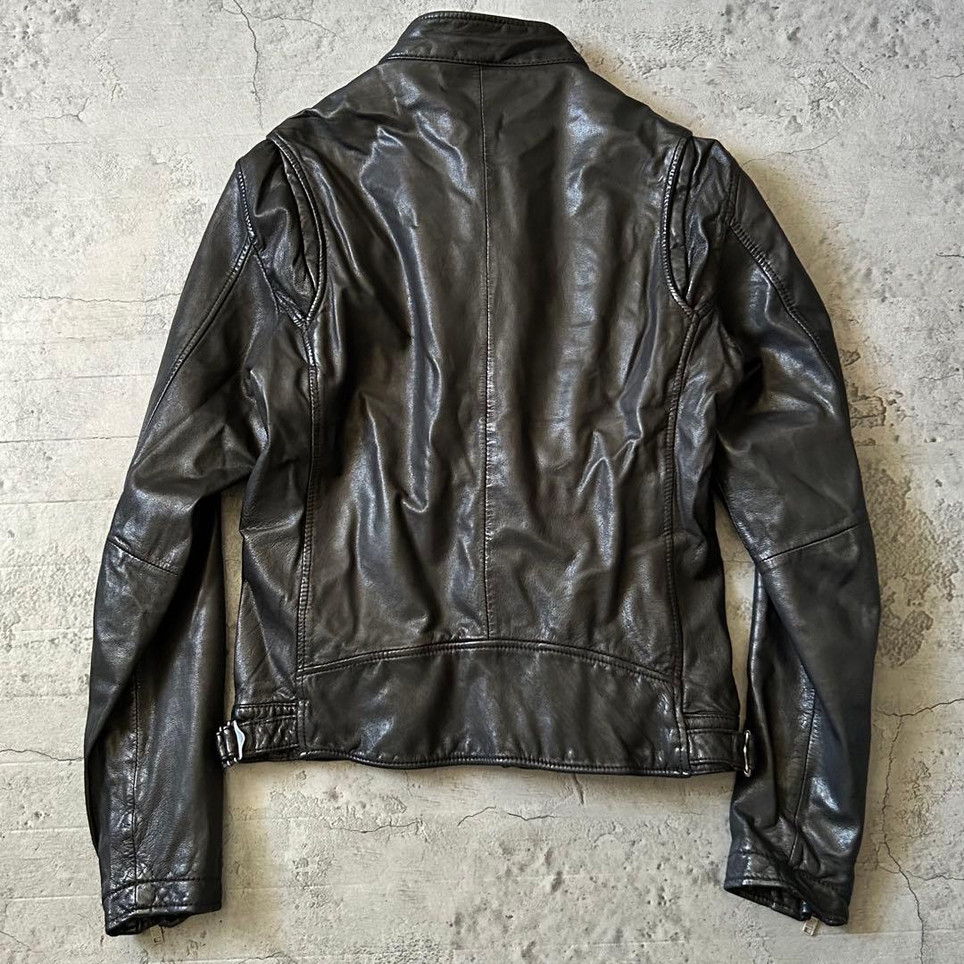 美品 The Beams シングル ライダース レザー ジャケット やぎ革