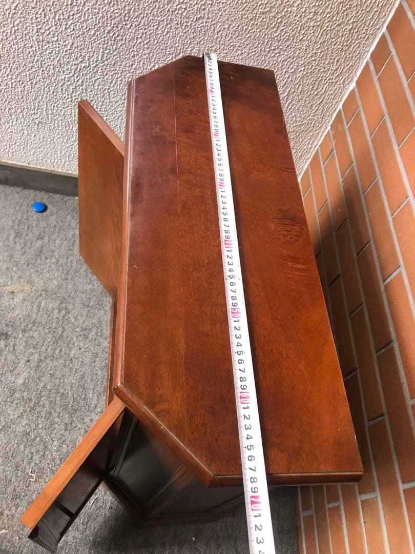 ヨーロピアン　イタリア　チェスト　ロココ調　アンティーク調　花台　木性　茶色