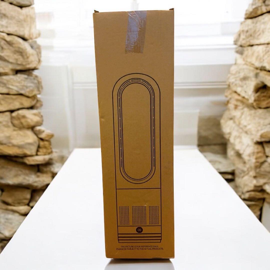 扇風機羽なし タワーファン 8段階風量調節 100°自動首振り