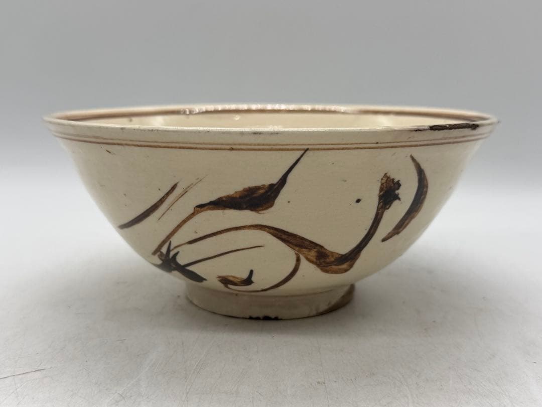 中国　宋時代　磁州窯　鐡釉茶碗　共箱　アンティーク　送料込み251219