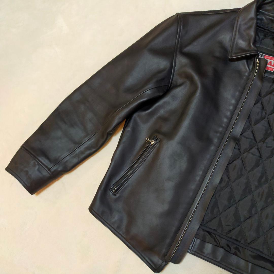 Man　美品　NANKAI　南海　ライナー付きシングルライダースジャケット