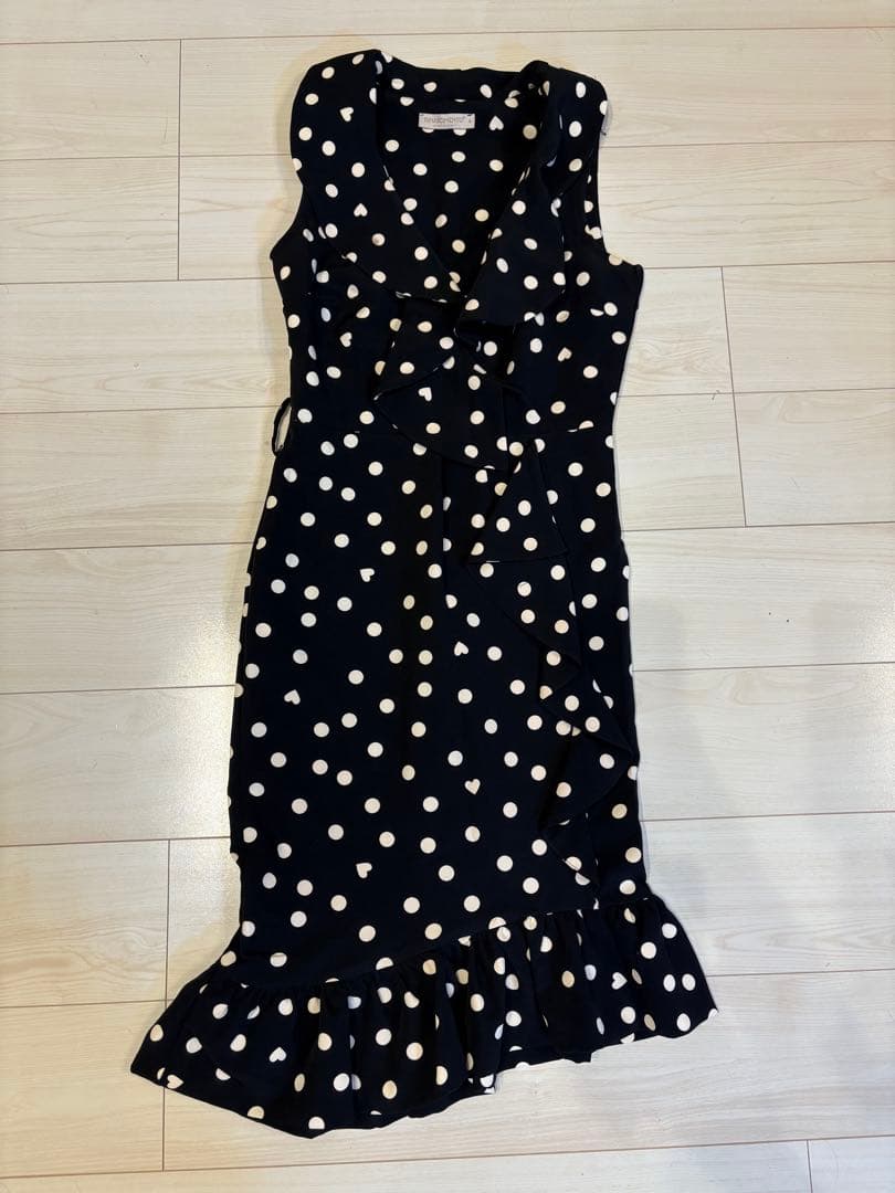 RINASCIMENTO ドット柄ノースリーブワンピース【最終お値下げ】