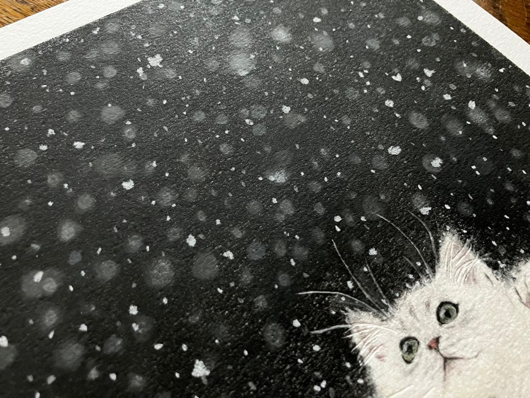 “雪だぁ‼︎” 色鉛筆画 パステル